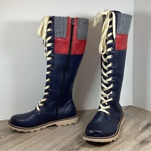 Knee-High Bowling-Style Boots, Size 11